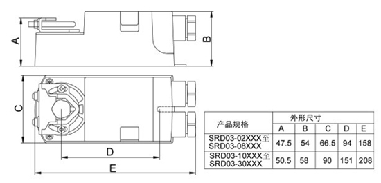 MSRD03系列浮点型，开关量风阀驱动器