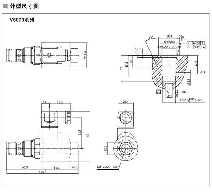 V6070-D24-NC,V6070-D24-NO,V6070-D12-NC,V6070-D12-NO,V6070-A15-NC,V6070-A15-NO,插装式无泄漏阀